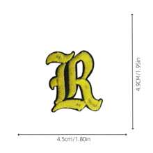 1 Pièce Optionnelle Alphabet Noir Edge Patch Brodé, Fer Sur/insignes, Vêtements Et Accessoires Décoration