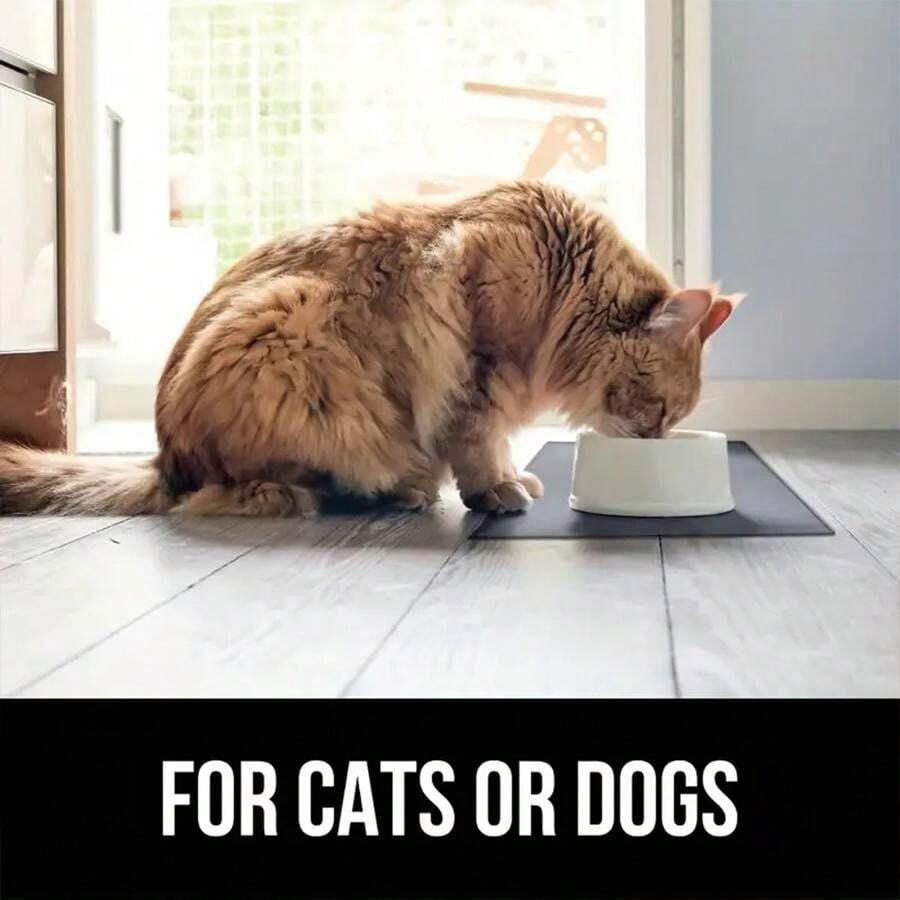1 Pc 100 Water Absorbent Pet Feeding Mat, Dog And Cat Food Mats