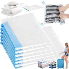 20 Pack Combo Travel Compression Bags, Vacuum Bags For Travel Organizer Space Saving Bags For Suitcases, Travel Essentials No Vacuum Needed, Travel Accessories For Packing Travel Storage Bags For Clothes Underwear Clothing Organiser