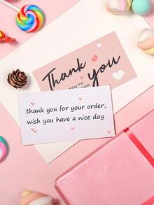 30 Thẻ quà tặng in hình trái tim và khẩu hiệu cảm ơn bạn đã ủng hộ doanh nghiệp nhỏ của tôi, Thẻ quà tặng in hình trái tim và chữ cái hiện đại cho các bữa tiệc, Thẻ chúc mừng giấy ngày lễ, Bưu thiếp có hình khẩu hiệu cho ngày lễ, tiệc tùng. - Hồng - Xem 2