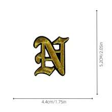 1 Pièce Optionnelle Alphabet Noir Edge Patch Brodé, Fer Sur/insignes, Vêtements Et Accessoires Décoration