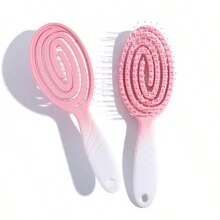 Cepillo de pelo cuadrado hueco para uso húmedo y seco, peine especial de costillas huecas para cabello rizado con ventilación, peine de masaje curvo grande peines peine pelo cepillo pelo de peines cepillo pelo - Multicolor - Ver 24