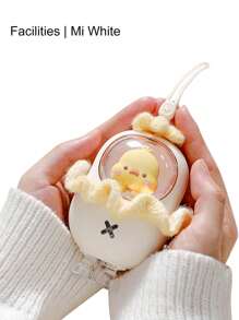 AOYI 1pc 1200mAh Rechargeable Hand Warmer, Portable Constant Temperature Mini Cartoon Chick Hand Warmer (2-Gear Adjustable)