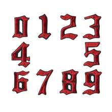 1 Pièce Optionnelle Alphabet Noir Edge Patch Brodé, Fer Sur/insignes, Vêtements Et Accessoires Décoration