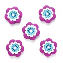5 PEÇAS Contas de Flor de Silicone Coloridas para Fazer Joias, Acessórios de Colar e Artesanato DIY, para Presentes Feitos à Mão e Criações