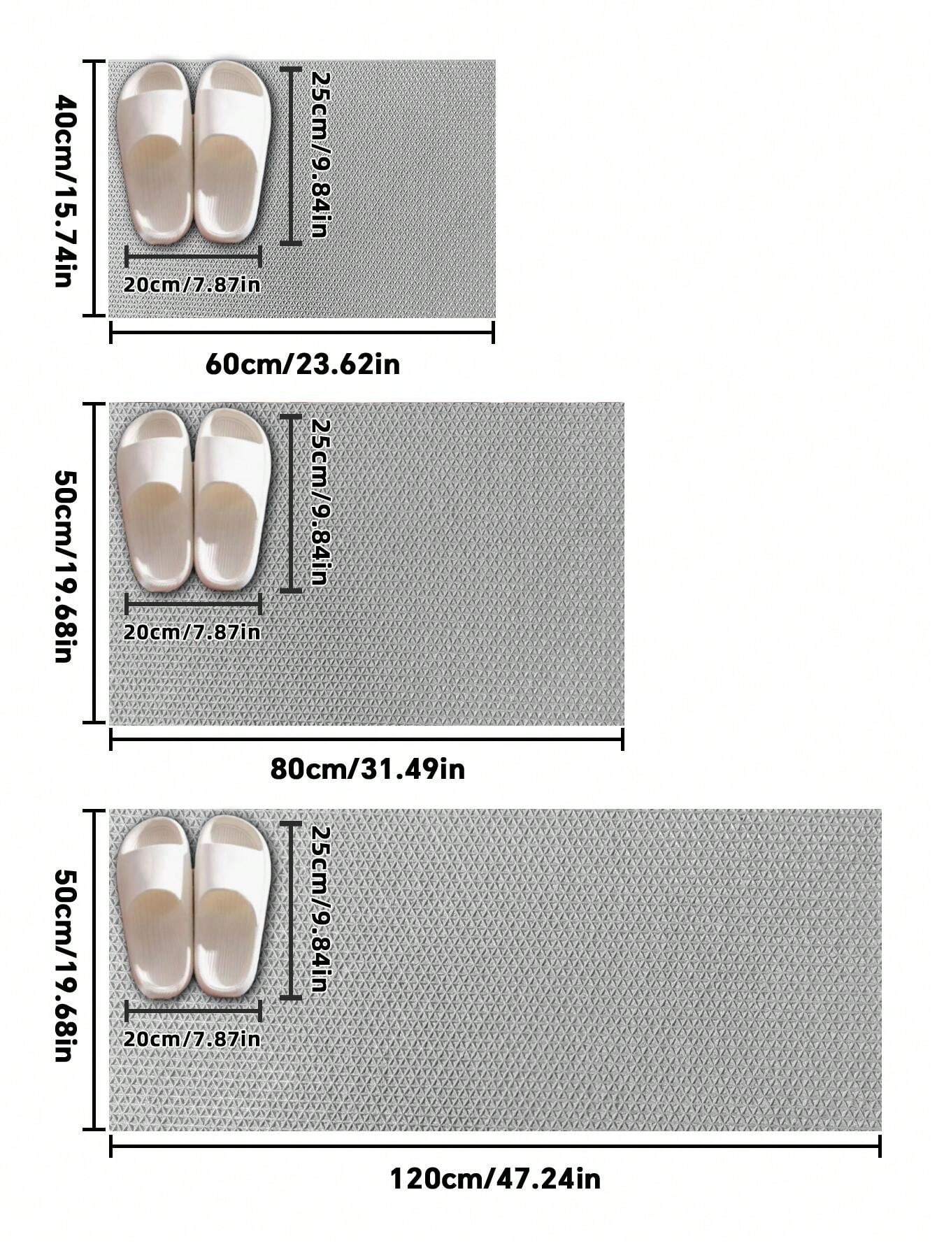 1pc Tableware Letter Printed Kitchen Mat, Modern Style Polyester Fiber