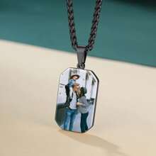 Personalized Colorful Photo Necklace, 18K Gold Plated Stainless Steel Chain, Custom Pendant For Men & Women, Personalized Jewelry Gift For Loved Ones, Birthday/Mother's Day/Thanksgiving/Christmas,Black,Stylish,Colorful,Vintage,Unisex,Hipster,Simple,Casual,Custom,Personalized,Unique,Ideal Gifts For Him,Ideal Gifts For Her,Her,Boyfriend,Girlfriend,Dad,Mom,Family,Friends,For Anniversaries,For Birthdays,For Graduation,For Prom,For Party,Jewelry Women,Elegant Outfit
