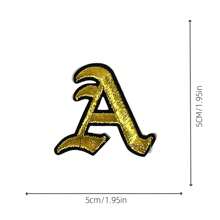 1 Pièce Optionnelle Alphabet Noir Edge Patch Brodé, Fer Sur/insignes, Vêtements Et Accessoires Décoration
