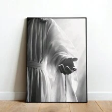 FajerminArt 1pc Black And White Jesus Faith Poster, Modern Wall Art,For Living Room & Bedroom Decor,No Frame,Canvas - Multicolor - View 19