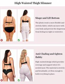 Nebility Faja Women's Body Shaping Pants Leggings Tummy Tuck Waist Hip Lift Spring Summer Autumn Winter Breathable And Comfortable Seamless Three-Quarter Hip Lift Pants Suitable For Daily Wear - 白色 - 查看 4