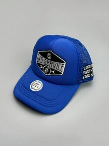 1 件刺绣“GAS SERVICE”网眼棒球帽，可调节户外防晒帽，适合旅行、海滩、度假、Y2K 风格年轻人 - 刺繡 - 查看 13