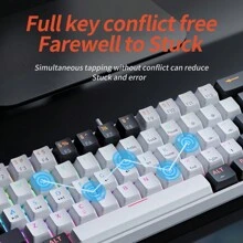MUCAI MK61 USB C Connection Game Esports 61 Key Mechanical Keyboard