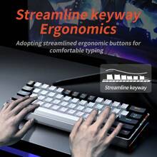 MUCAI MK61 USB C Connection Game Esports 61 Key Mechanical Keyboard
