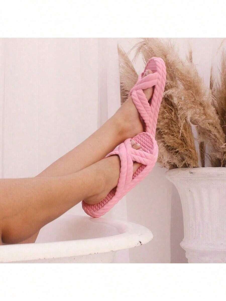 X-Cloud Traced Platform Sandal Comfortable And Lightweight Flip Flop - Màu Hồng baby - Xem 1