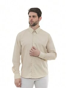 Men's 2-Piece KIT - Gray Fine Sports Twill Trousers And Beige Premium Linen Dress Shirt - Nhiều màu - Xem 10