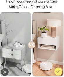 Floating Nightstand, Small Modern Floating Nightstand With Drawer, Floating Shelves For Bedroom, Bathroom, White - 白色 - 查看 7
