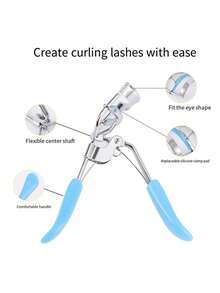 1 dụng cụ uốn mi du lịch di động bền chắc, tay cầm hình mỏ vịt dễ cầm, dụng cụ hỗ trợ uốn mi cho người mới bắt đầu, dụng cụ trang điểm di động giúp uốn mi tự nhiên nhanh chóng, lâu trôi, phụ kiện trang điểm chuyên nghiệp cho phụ nữ - Nhiều màu - Xem 3