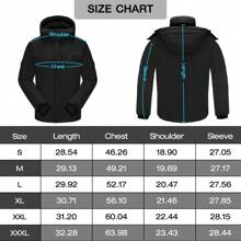 CAMEL CROWN 男士防水冬季滑雪服，带保暖内衬，防风防雪，适合户外徒步和登山 - 黑色 - 查看 11