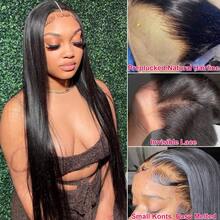 13x4 HD Straight Human Hair Wigs For Women Human Hair Lace Front Wigs Pre Plucked 13x4 HD Lace Front Wigs Human Hair 180% Density Straight Frontal Wigs Human Hair