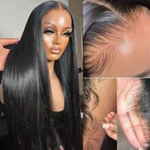 13x4 HD Straight Human Hair Wigs For Women Human Hair Lace Front Wigs Pre Plucked 13x4 HD Lace Front Wigs Human Hair 180% Density Straight Frontal Wigs Human Hair