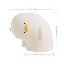 GLOOPRO 1pc Charming Duck Shaped Silicone Night Light, Tap Control 3 Brightness Levels, USB Rechargeable With Timer, Soft Lighting For Bedroom, Desk, Christmas & Birthday Gift For Friends & Family