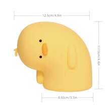 GLOOPRO 1pc Charming Duck Shaped Silicone Night Light, Tap Control 3 Brightness Levels, USB Rechargeable With Timer, Soft Lighting For Bedroom, Desk, Christmas & Birthday Gift For Friends & Family