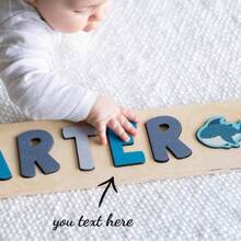 1pc Personalized Beechwood Name Puzzle Board, Easter Gift, Name Puzzle, First Birthday Gift, Custom Wooden Name Puzzle Board, Unique Namepuzzle, Early Learning Toy For Baby Boy Or Girl