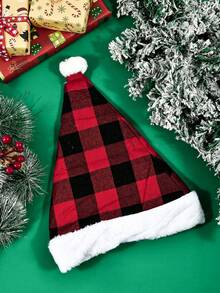 Sombreros navideños, sombreros a cuadros navideños, sombreros de utilería para fotografía navideña, sombreros decorativos navideños - Multicolor - Ver 1