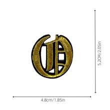 1 Pièce Optionnelle Alphabet Noir Edge Patch Brodé, Fer Sur/insignes, Vêtements Et Accessoires Décoration