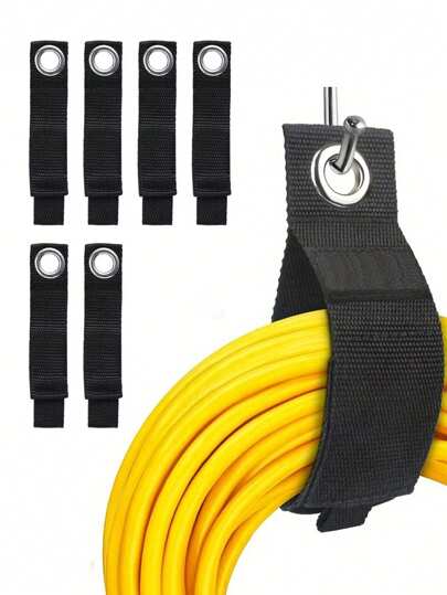 1/3/6pcs Hook And Loop Extension Cord Organizer Hanger, Cord Wrap, Cable Straps For Cables, Hoses, Rope For Home, RV And Garage Storage And Organization Storage