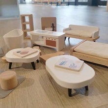Accessoires pour maison de poupées - Mobilier imitant le miniature, ensemble DIY, mini cuisine, salon, chambre, salle de bain, villa en bois, accessoires de cuisine, cadeau d'anniversaire/Noël, scène de jeu micro-alimentaire, décoration de meubles miniatures - Multicolore - Voir 4