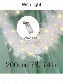 1pc LED White Snowflake Garlands For The Christmas Tree Required, Featherless Plastic Decoration For Home And Parties,Classroom Home Indoor Outdoor Hanging Ornaments(LED Independent Packaging)
