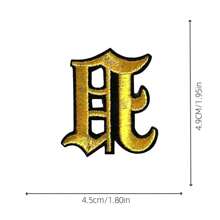 1 Pièce Optionnelle Alphabet Noir Edge Patch Brodé, Fer Sur/insignes, Vêtements Et Accessoires Décoration