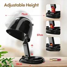 1875W Ionic Hooded Hair Dryer Bonnet With 3 Heating Settings, Professional Sit Under Hair Dryers For Women With Ceramic Technology, Portable Hair Dryer With Hood, Hooded Dryer For Home & Salon