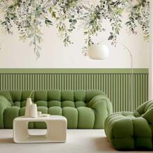 Olive Green Floral Adhesive Wallpaper - 橄欖綠 - 查看 3