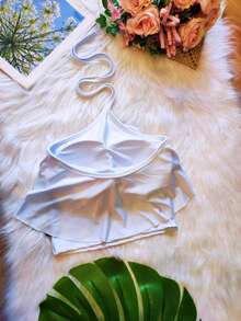 Cropped Top With Beards Women's Mada New - trắng - Xem 2