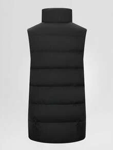 Chericom 秋冬新品，立领常规女士休闲背心无袖棉服夹克 - 魔力黑 - 查看 4