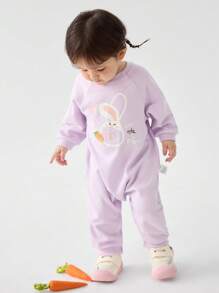 Balabala Baby Romper Cute And Autumn Outerwear - Purple - View 3