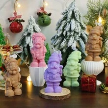 1 nến thơm hình ông già Noel, quà tặng giáng sinh, nến trang trí đạo cụ chụp ảnh quà tặng giáng sinh giáng sinh vui vẻ đêm giáng sinh tiệc giáng sinh - Hồng - Xem 7