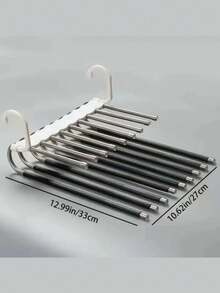 1 件 5 层/9 层多层折叠裤架，防滑领带、吊带背心收纳架，家居收纳整理架，非常适合卧室、浴室、阳台、壁橱、衣柜、家居、悬挂、晾干。 - 彩色 - 查看 7