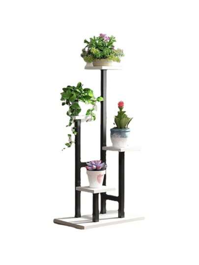 Estantería móvil de varios niveles para flores de balcón, estantería de pie de hierro artístico para la sala de estar, estantería para exhibir plantas en macetas