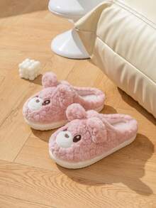 Dép đi trong nhà mềm mại ấm áp màu hồng, dép đi trong nhà mùa đông dễ thương hoạt hình đáng yêu, dép đi trong nhà bền và thoải mái cho phụ nữ - Hồng - Xem 2