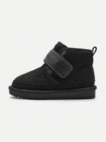 Balabala Botas de nieve para niños, botas de invierno con cierre de gancho y bucle 2024 nuevas botas cortas engrosadas