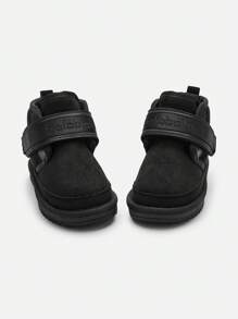 Balabala Botas de nieve para niños, botas de invierno con cierre de gancho y bucle 2024 nuevas botas cortas engrosadas
