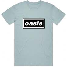 Oasis | Official Band T-Shirt | Decca Logo | SHIPPED IN 24 HOURS - Blue - View 1