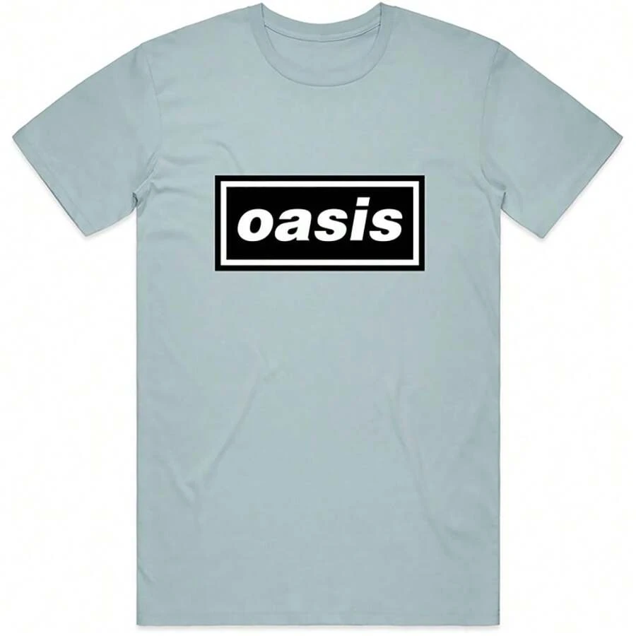 Oasis | Official Band T-Shirt | Decca Logo | SHIPPED IN 24 HOURS - Blue - View 1