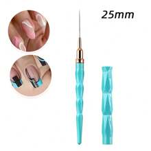 全新 1/5 件套 5 色指甲刷套装专业条纹美甲眼线刷用于修指甲超薄线条细节绘制绘画刷 - 彩色 - 查看 16