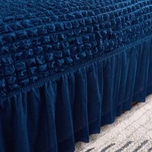 1入組氣泡紗沙發套高彈力裙式四季通用氣泡網格沙發套防寵物易安裝沙發保護套 - 藏蓝色 - 查看 10