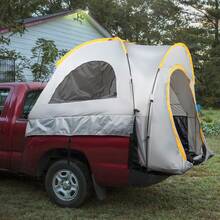 Compañero de camping mini para camionetas: Carpa de camión gris-naranja de 5.2-5.8 pies