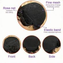4 inch Pixie Cut Menselijk Haar Pruik voor Vrouwen met Pony Volledig Machinaal Gemaakte Pruik